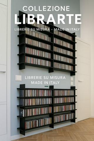 Librerie per collezioni ed oggettistica in generale cd, dvd, libri e vinili sospese ma anche divisorie LIBRERIE SU MISURA DEMAUDIO